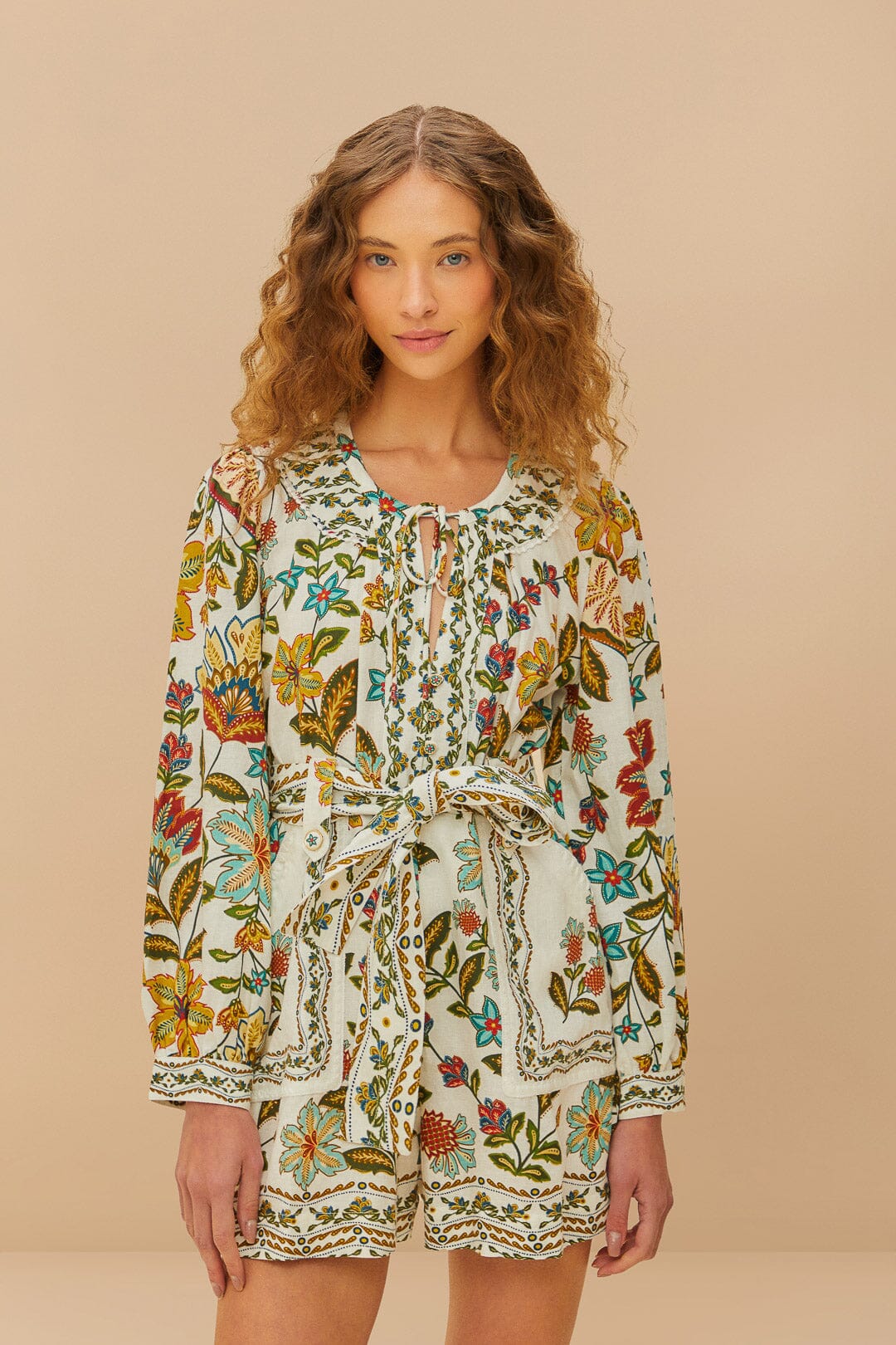 Romper con cinturón Botanicals de Off-White