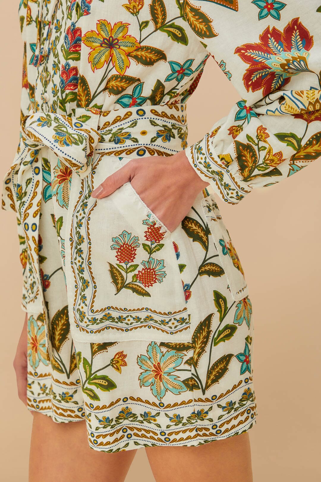 Romper con cinturón Botanicals de Off-White