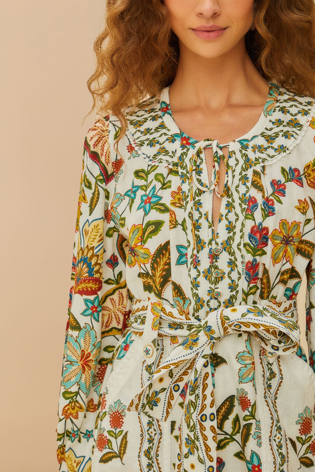 Romper con cinturón Botanicals de Off-White