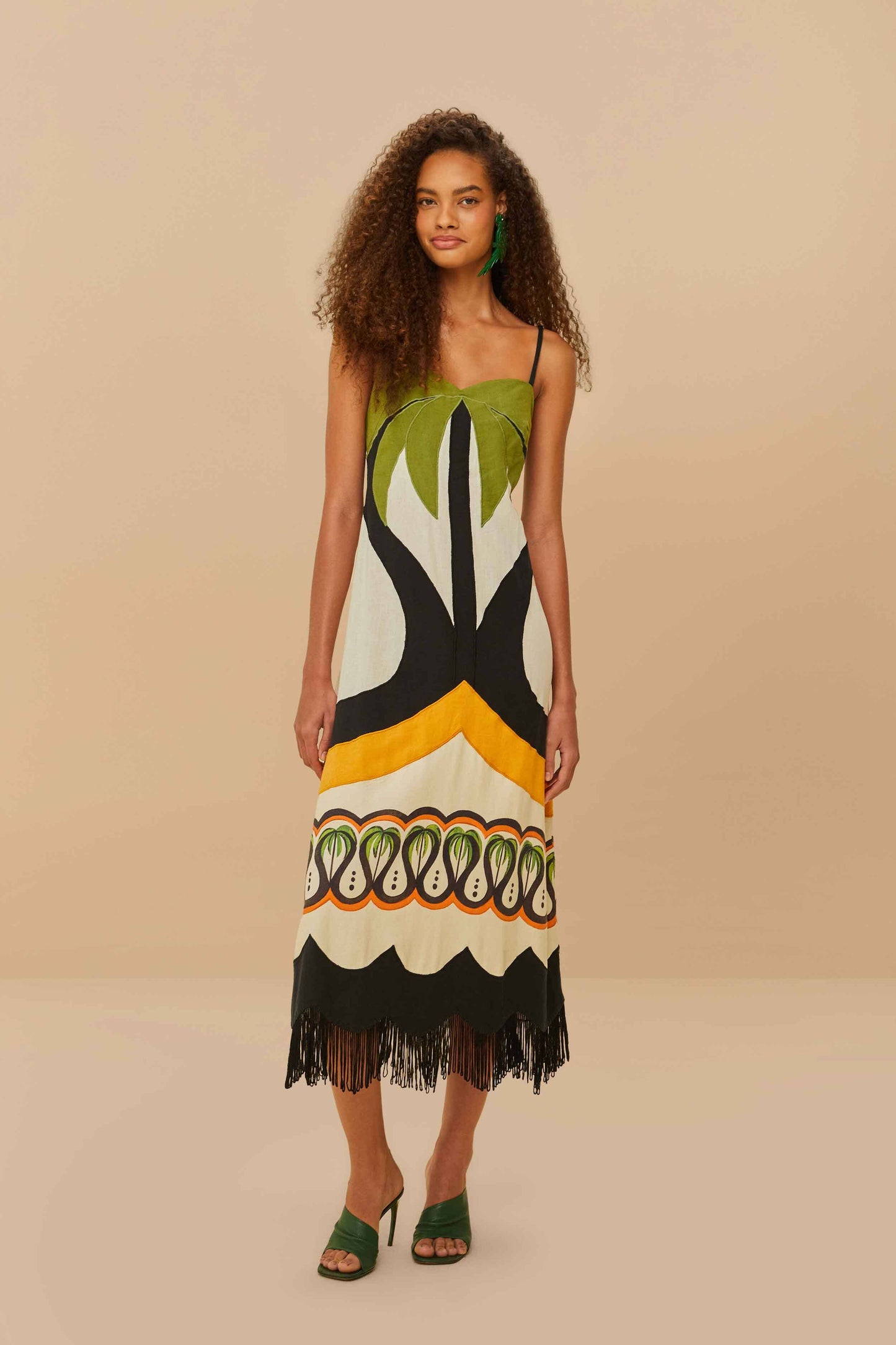 Vestido Off-White Coconut Tree Flow LENZING™ ECOVERO™ Euroflax™.