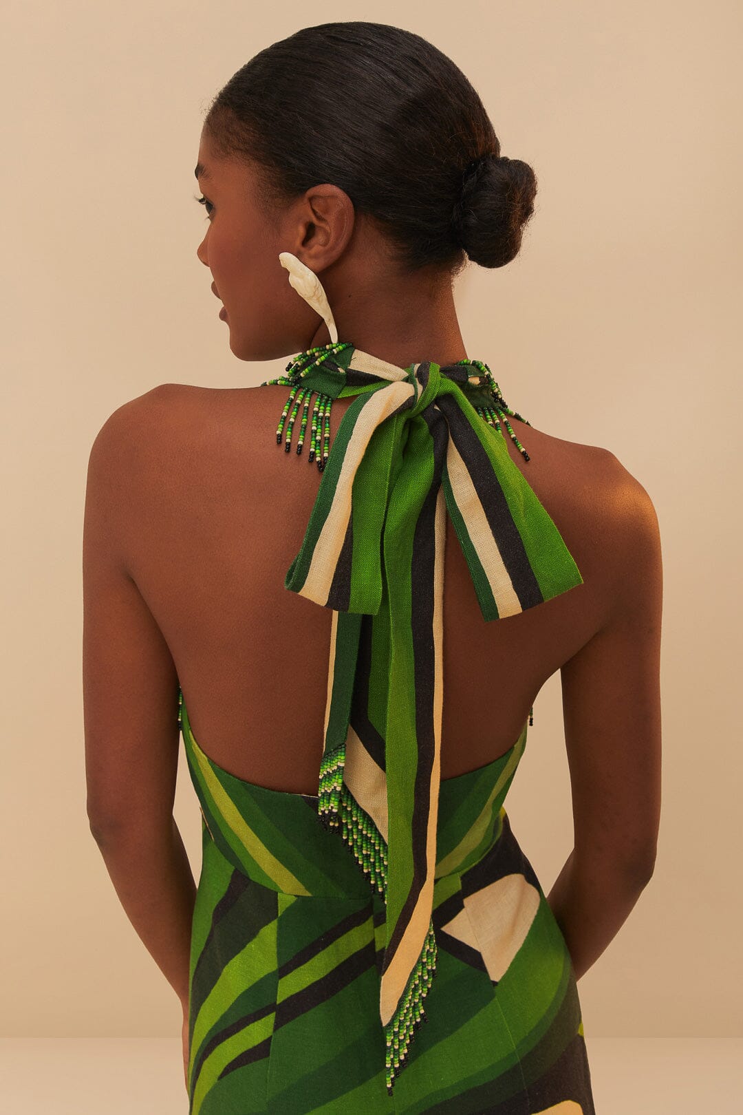 Tucán verde LENZING™ ECOVERO™ Euroflax™ Maxi Vestido