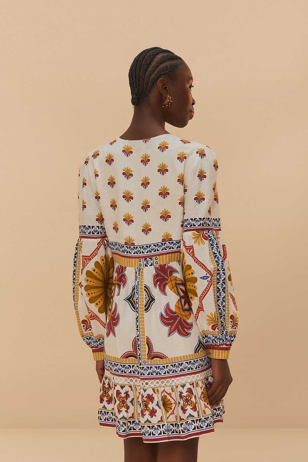 MINIVESTIDO MARYS TILES BLANCO ROTO