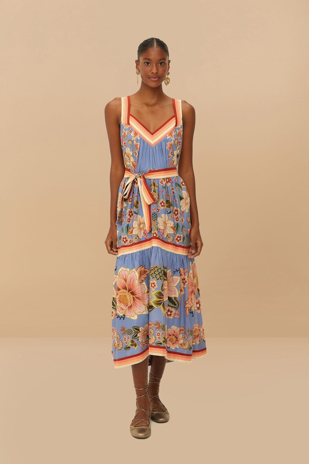 Maxi Vestido Tapiz Superflor Azul