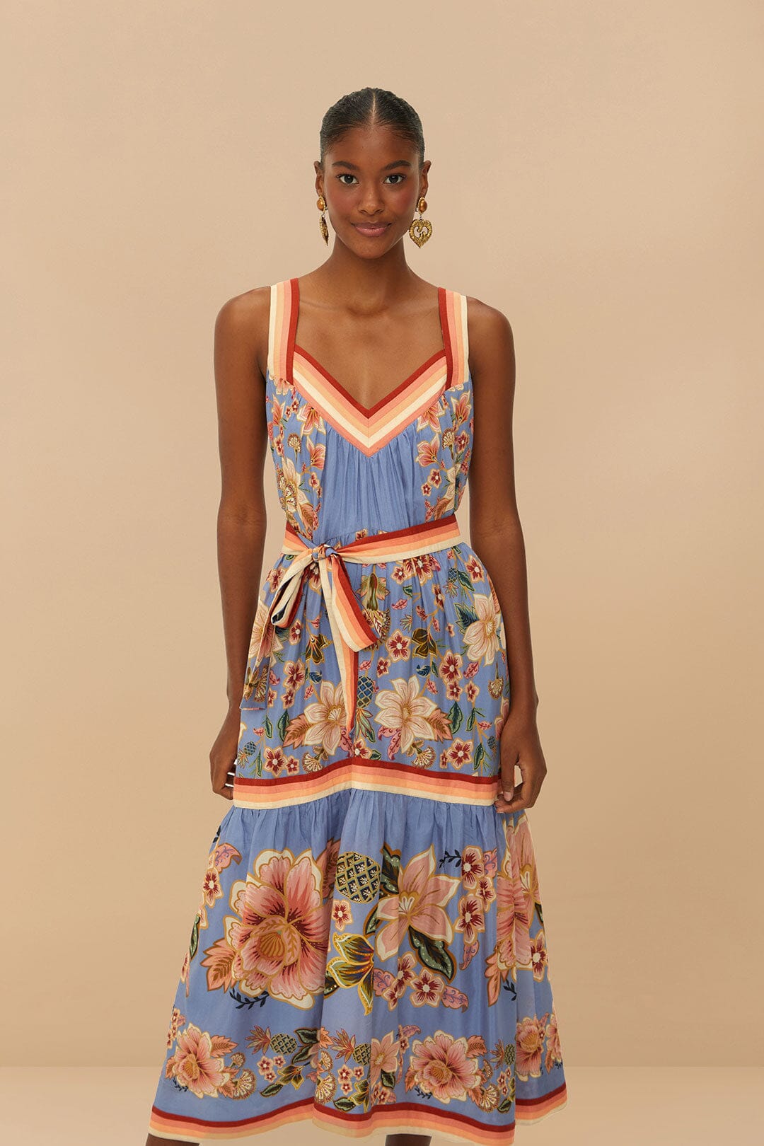Maxi Vestido Tapiz Superflor Azul