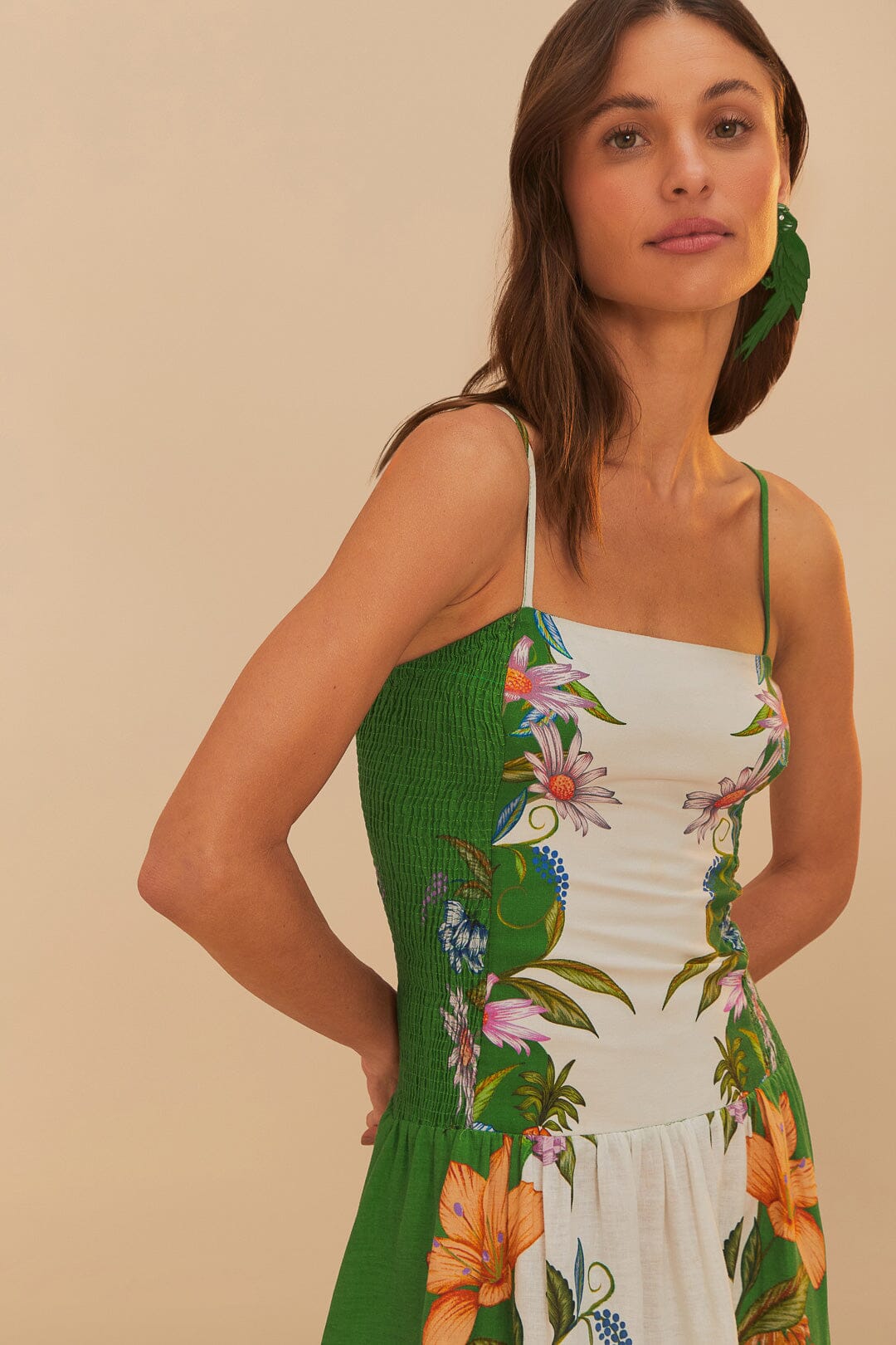 sweet bloom dreamscape off white midi dress