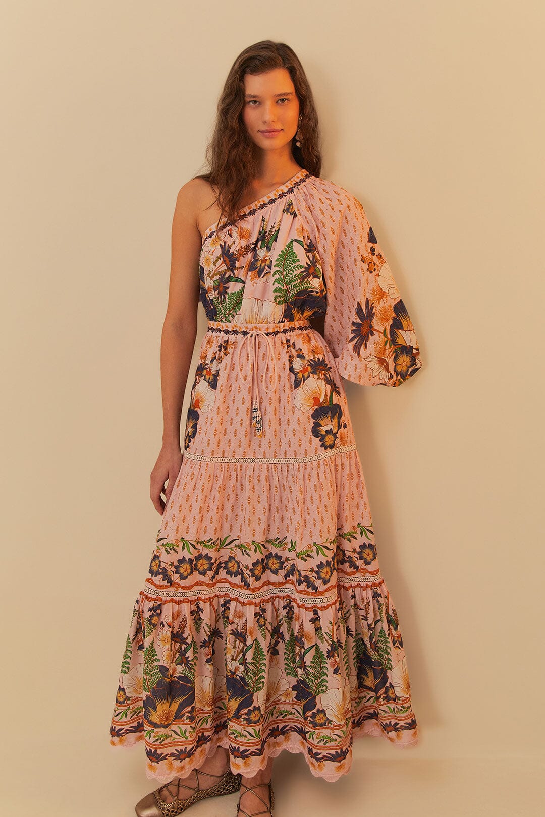 Maxivestido Dream Garden rosa
