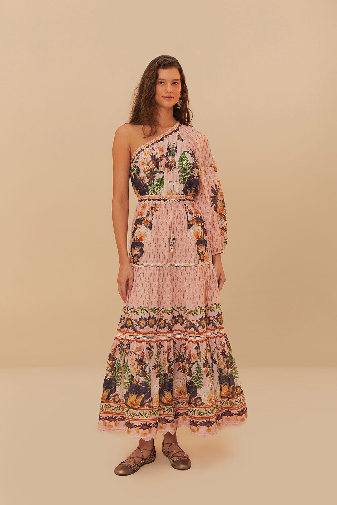 Maxivestido Dream Garden rosa