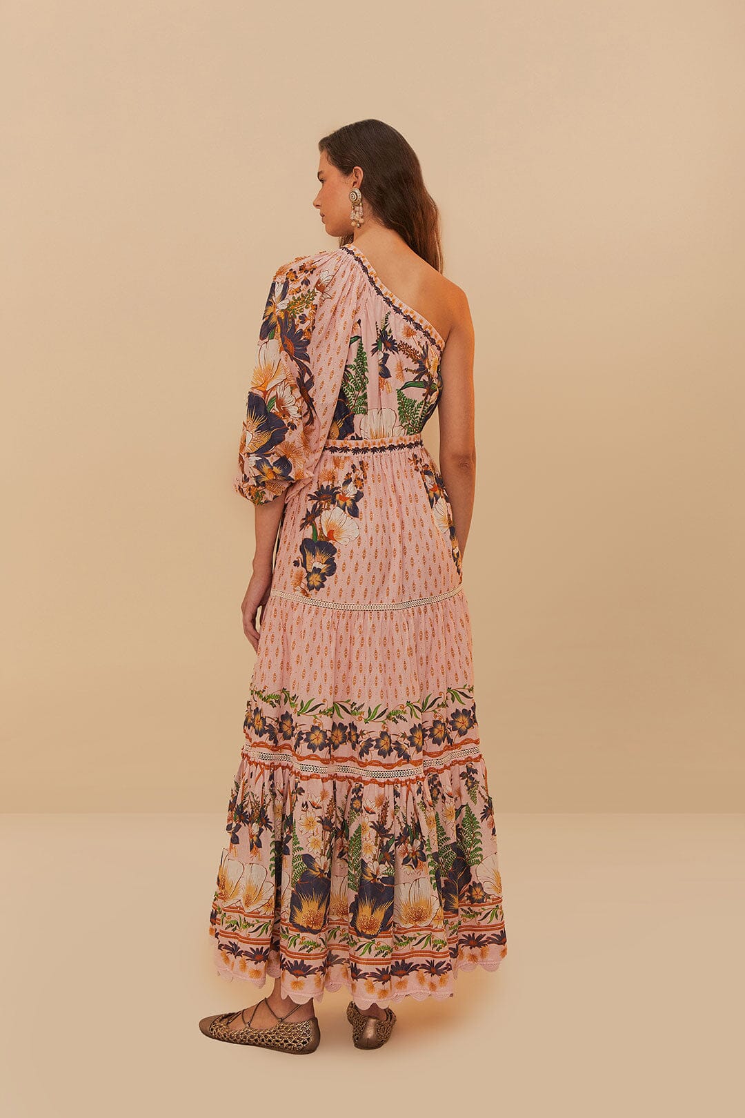 Maxivestido Dream Garden rosa