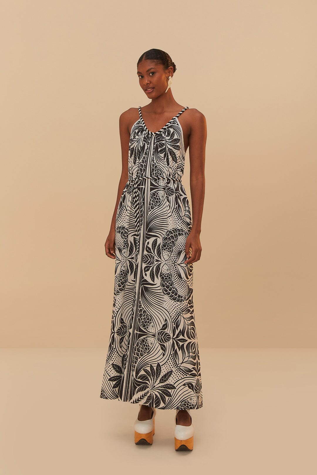 Off-White Monochrome Elegance Scarf LENZING™ ECOVERO™ Euroflax™ Jumpsuit