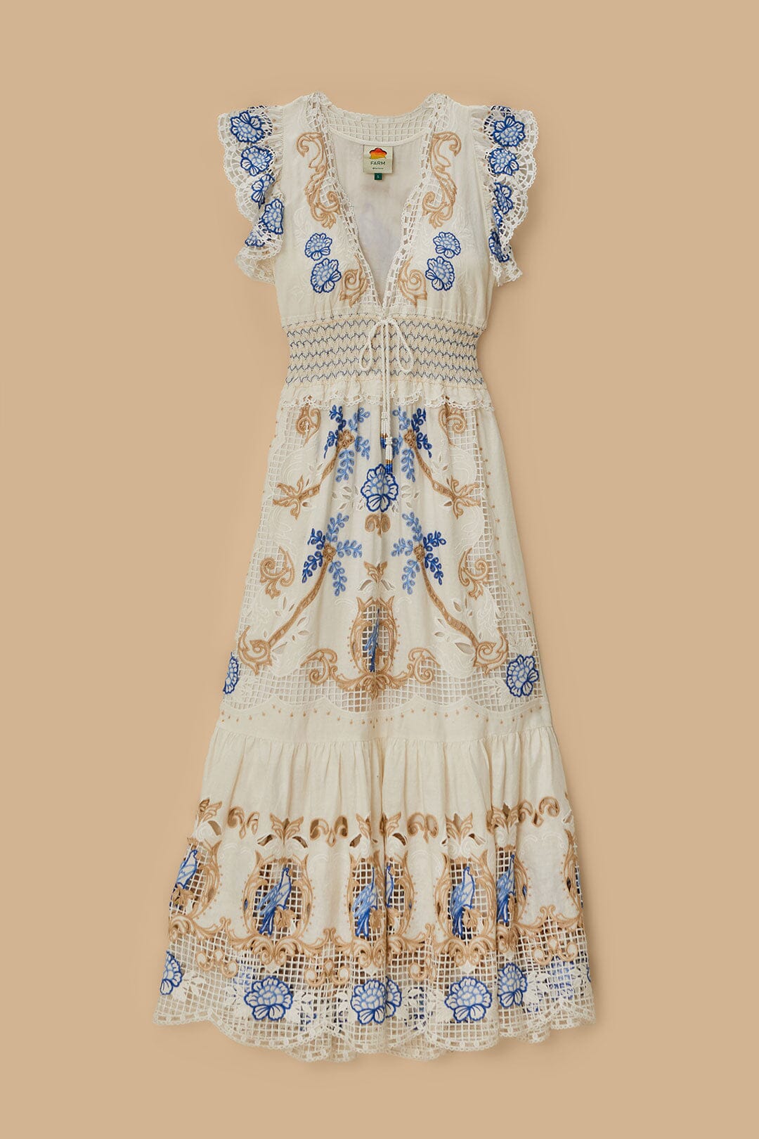 Maxivestido romántico Richelieu LENZING™ ECOVERO™ Euroflax™ de Off-White