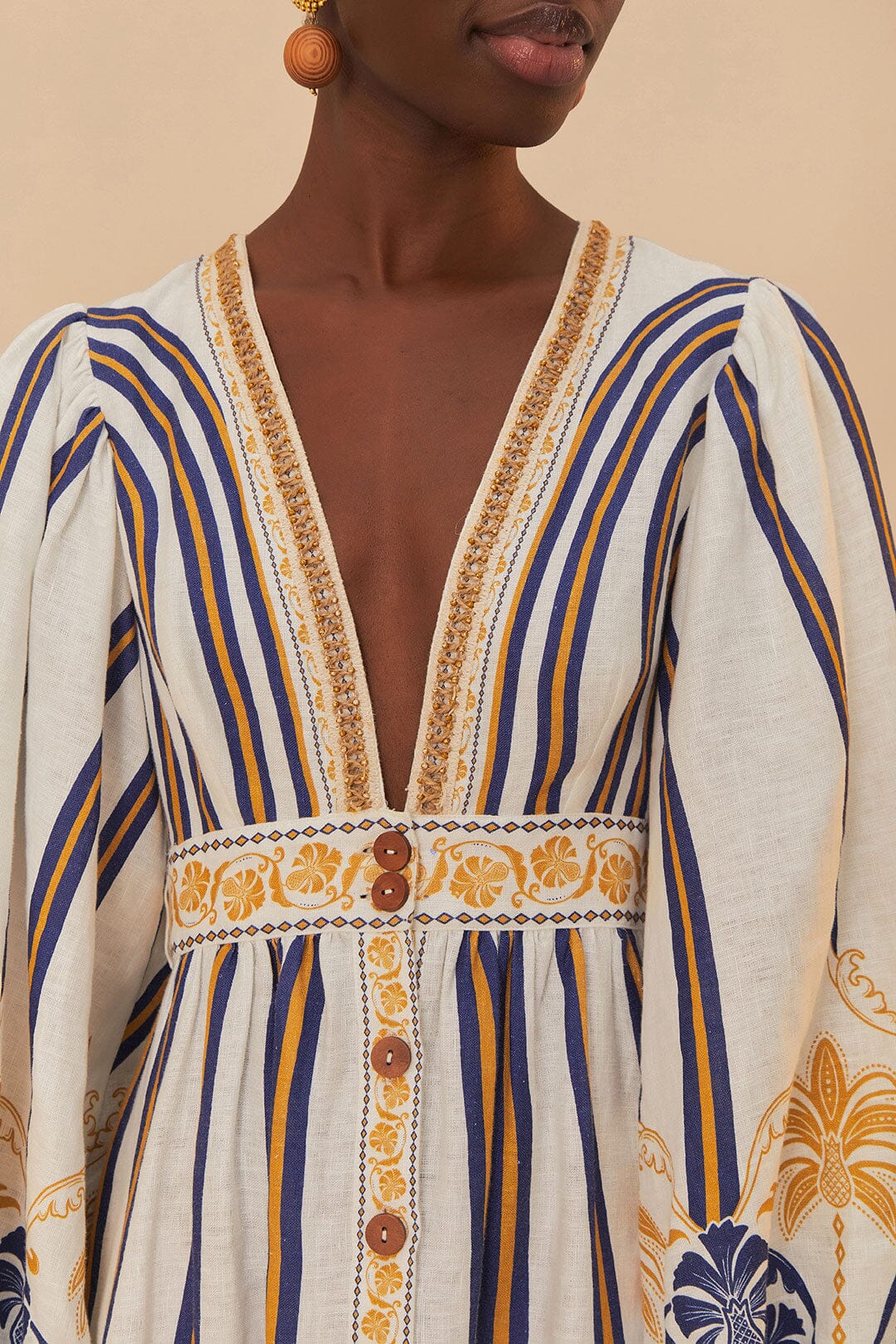 Maxi Vestido Deco Piña Off-White