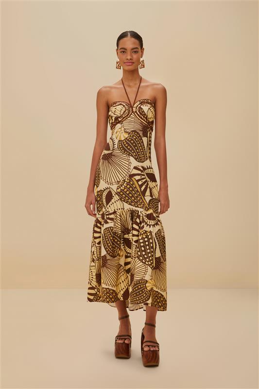 Maxivestido Shell Mix Sand