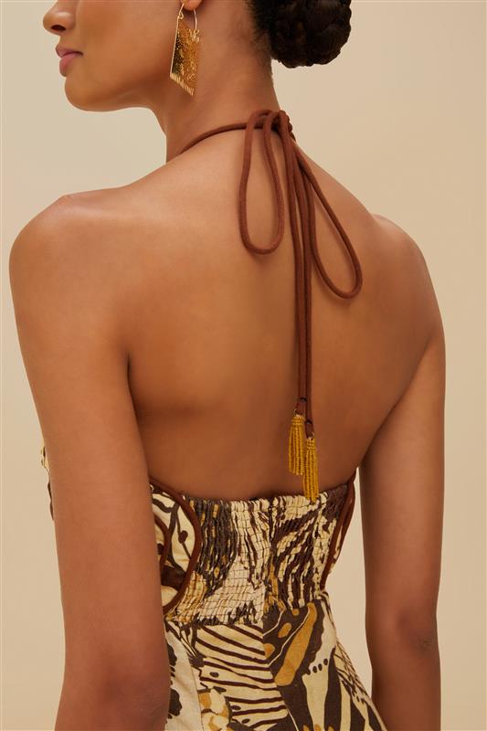 Maxivestido Shell Mix Sand