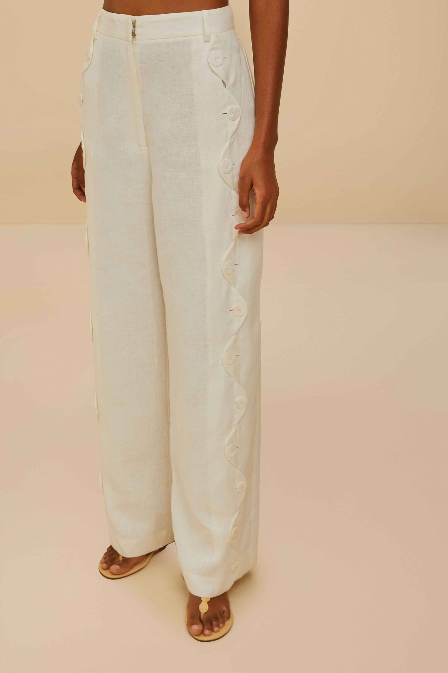Pantalones de lino premium Euroflax™ de cintura alta