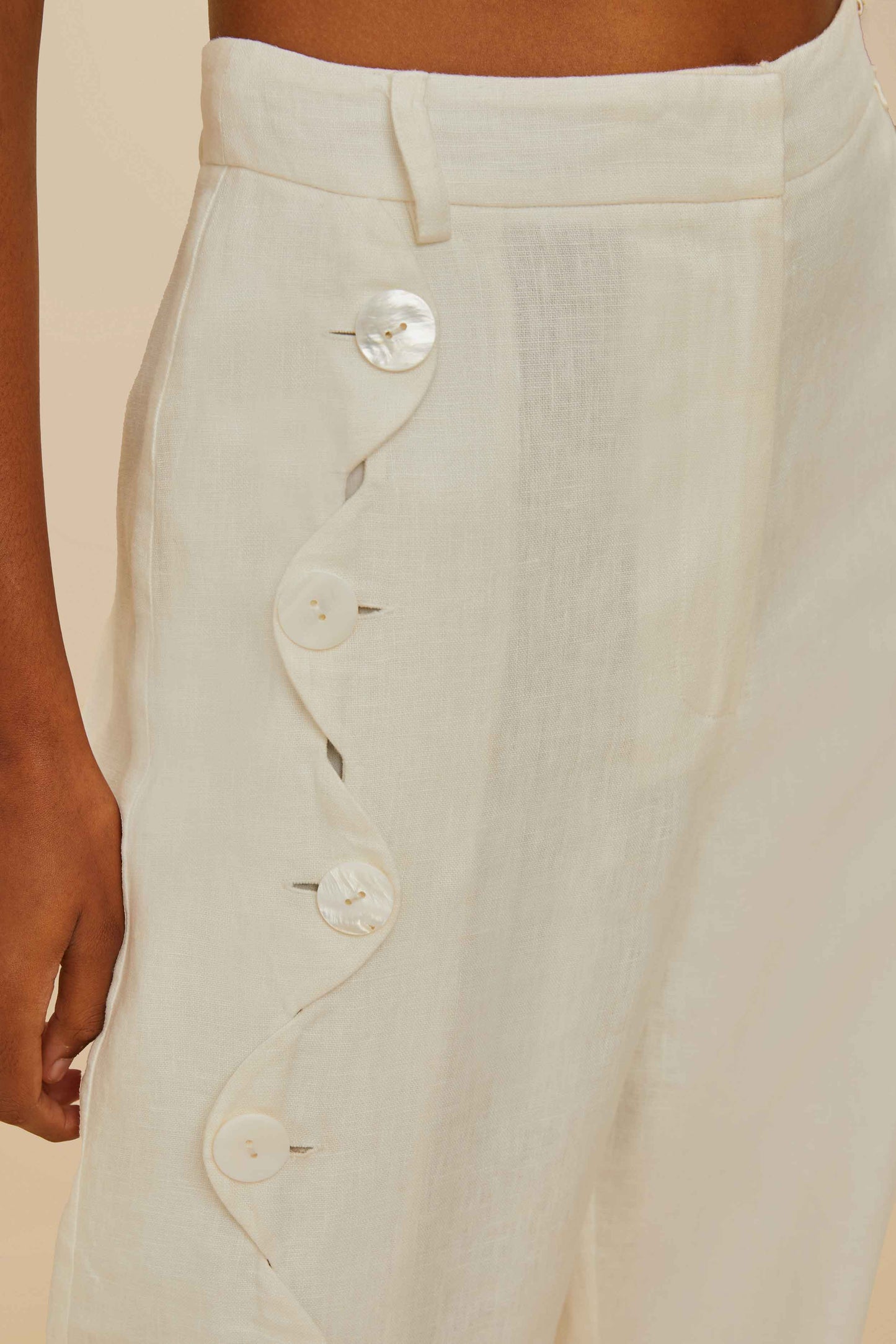 Pantalones de lino premium Euroflax™ de cintura alta