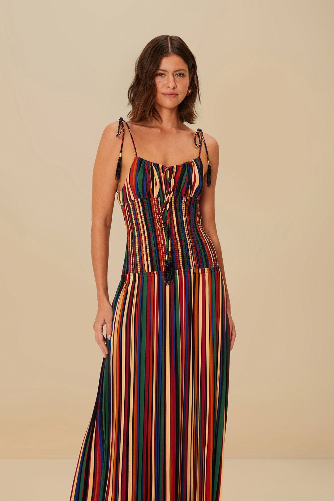 Vestido Midi Rayas Pipa Multicolor
