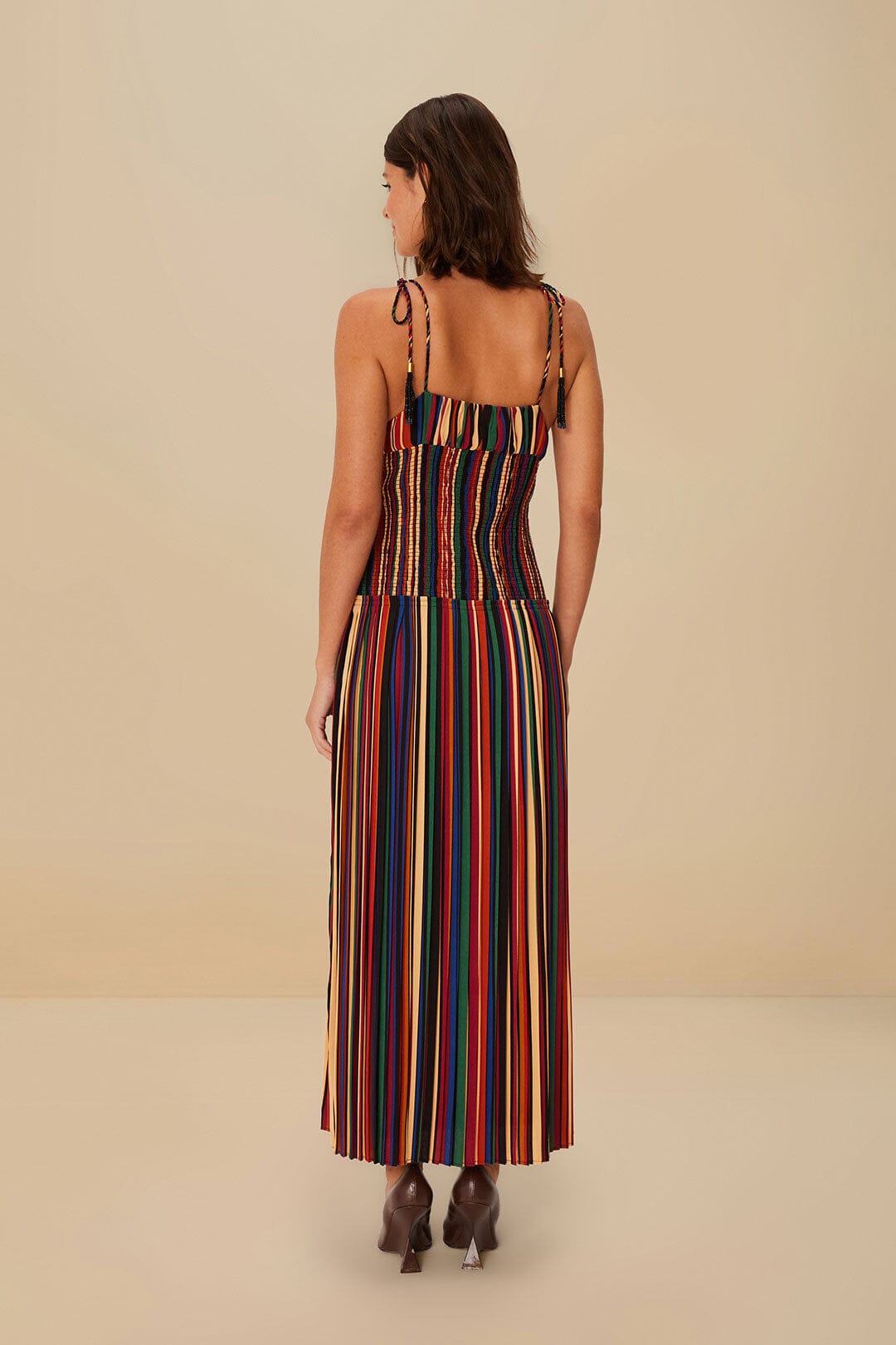 Vestido Midi Rayas Pipa Multicolor