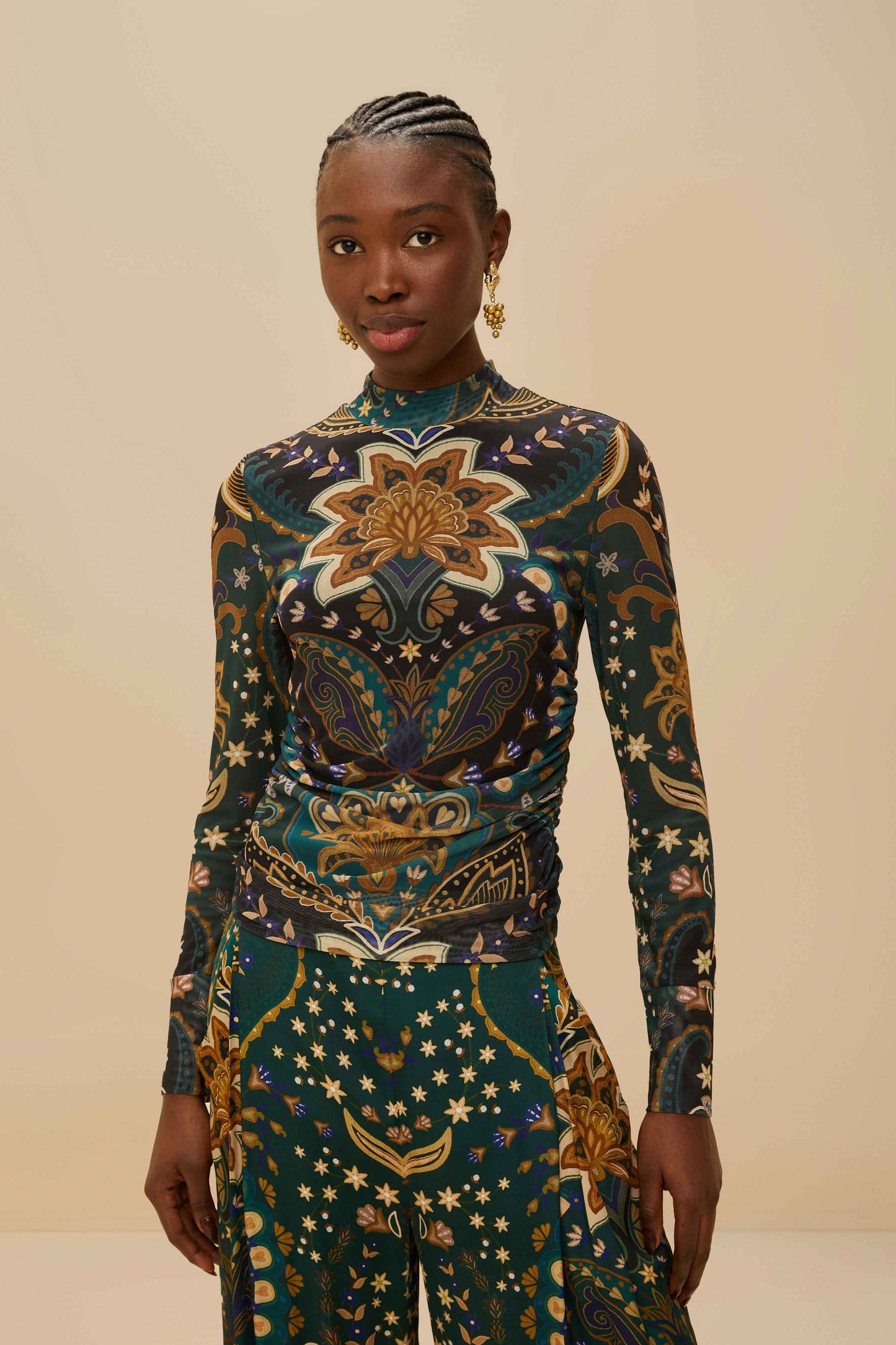 Blusa negra de tul Jaipur