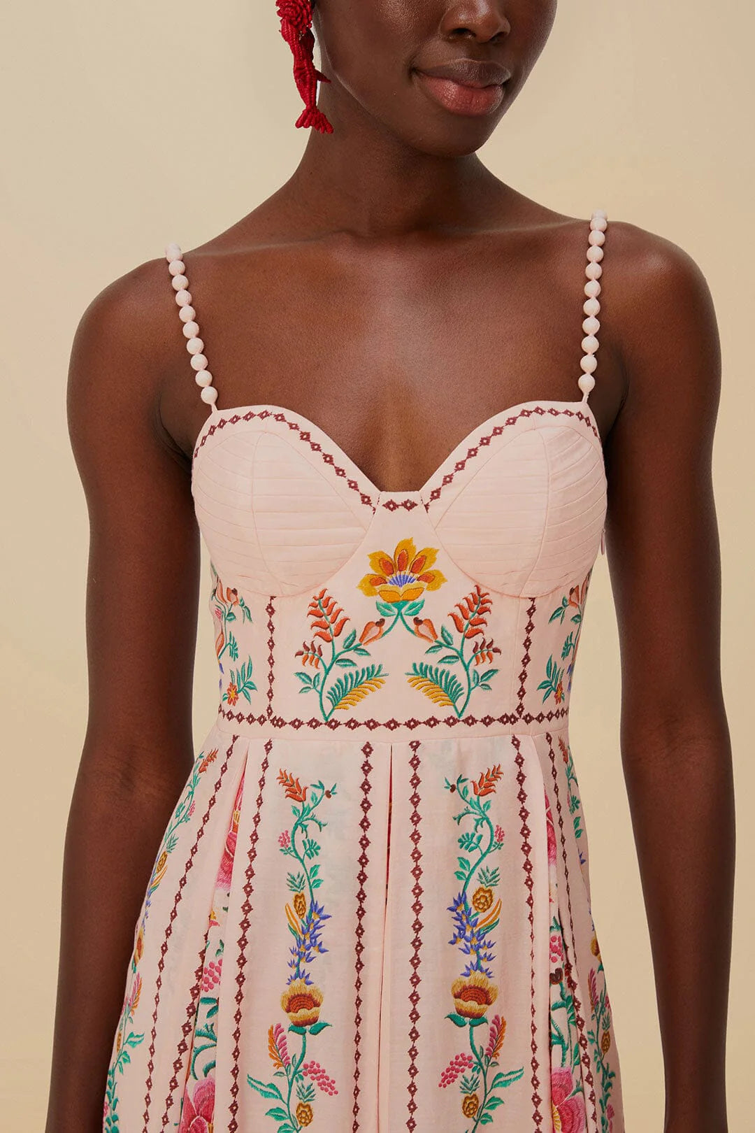 Maxivestido rosa bosque delicado