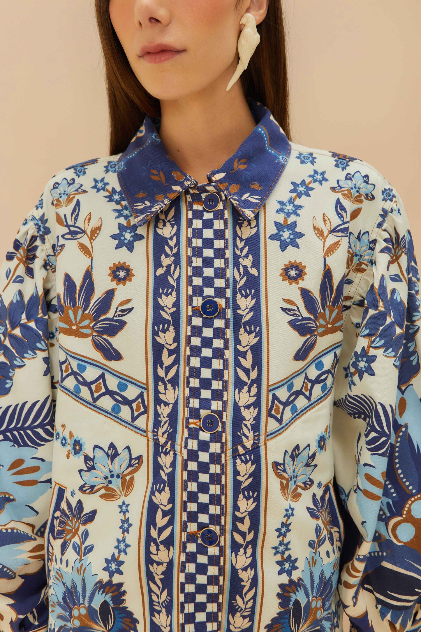 Chaqueta Off-White Ana Tapestry Tropical