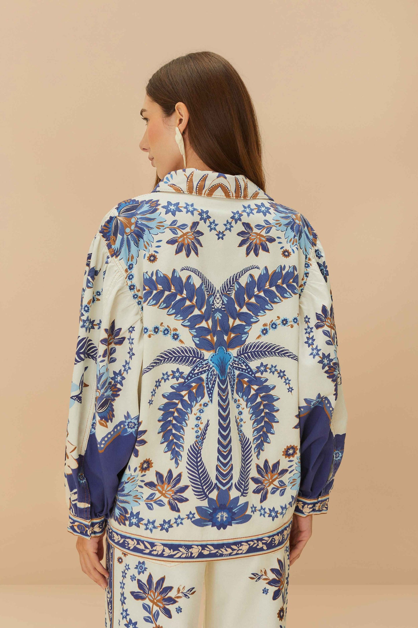 Chaqueta Off-White Ana Tapestry Tropical