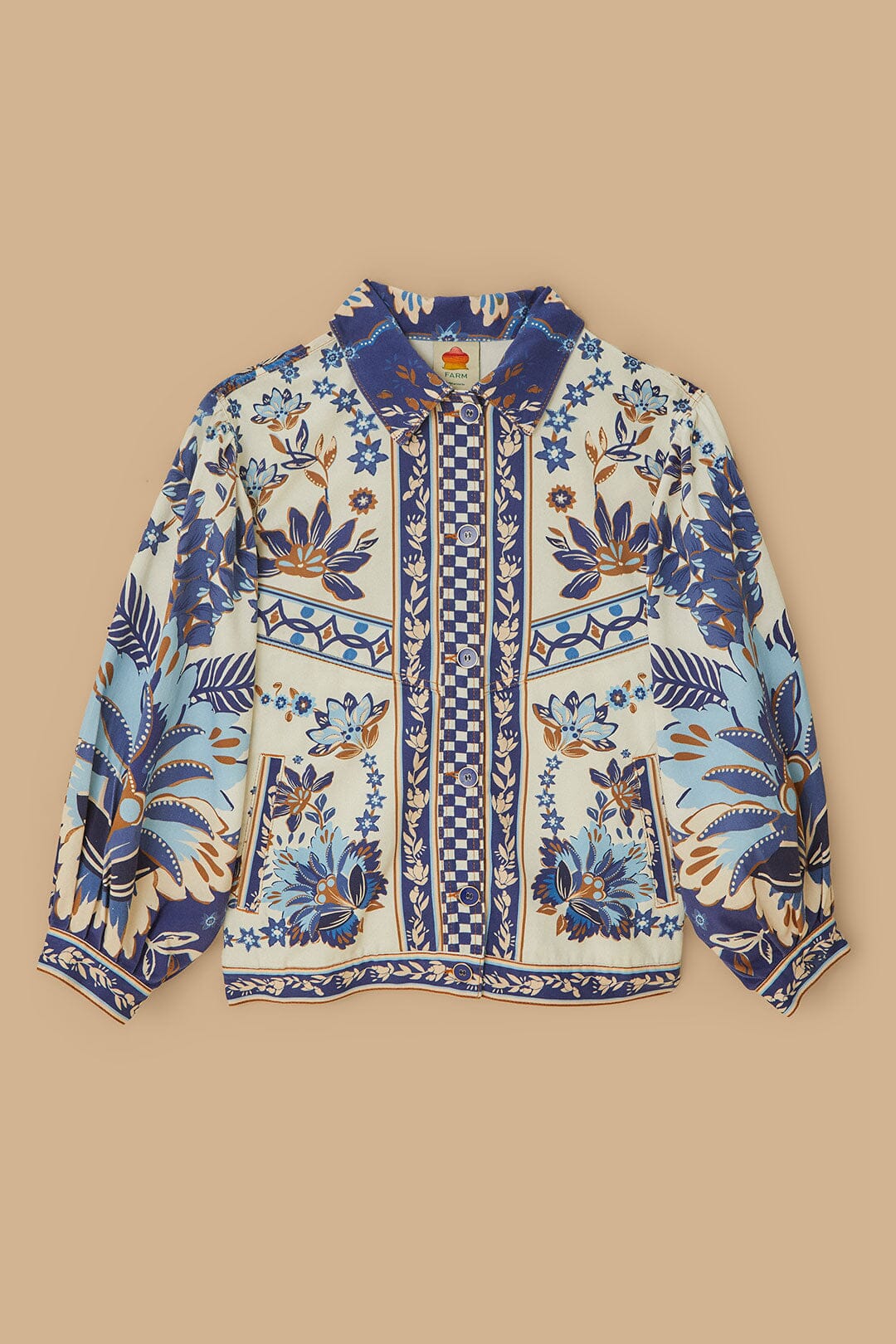 Chaqueta Off-White Ana Tapestry Tropical