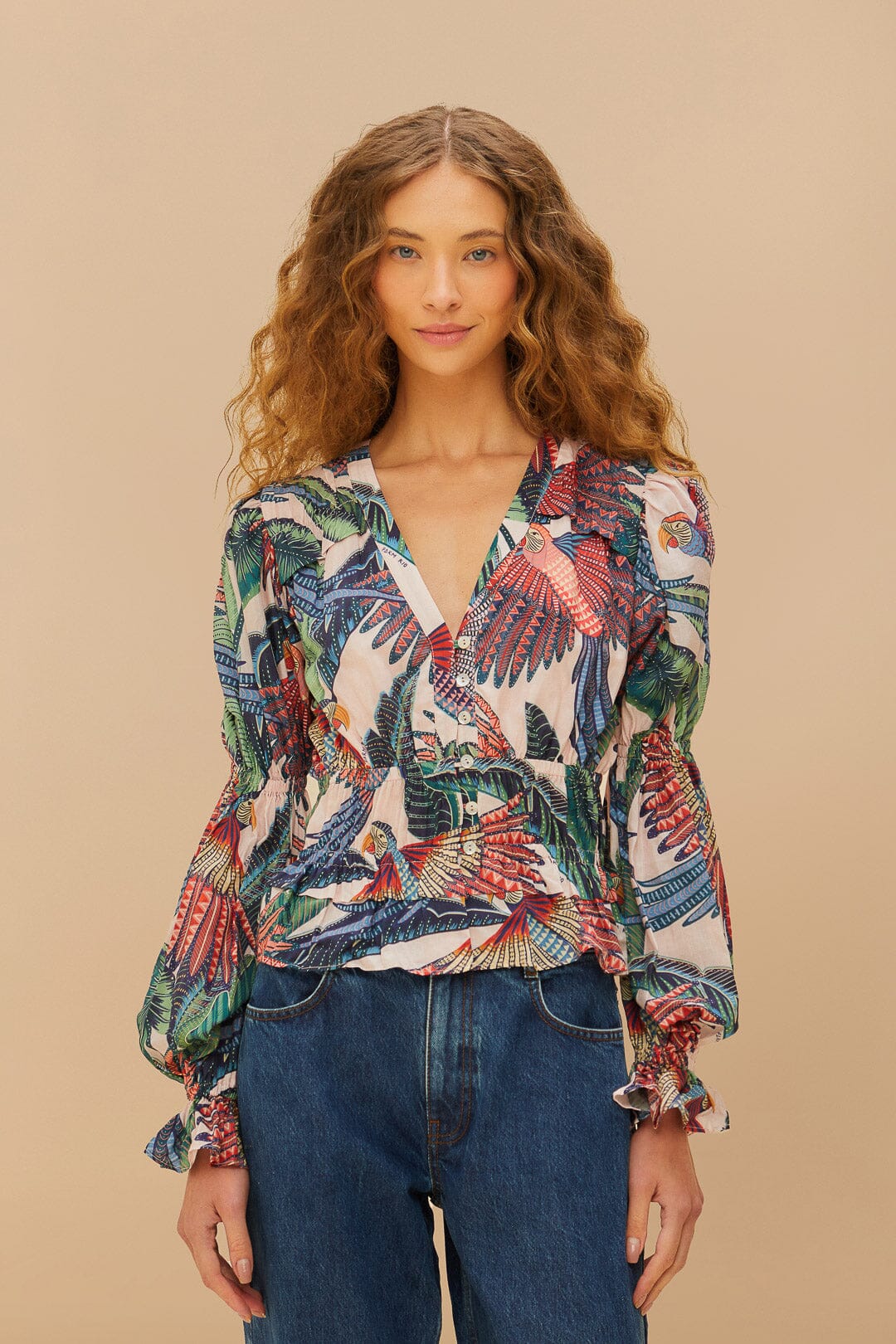 Blusa Vuelo Guacamayo Rosa