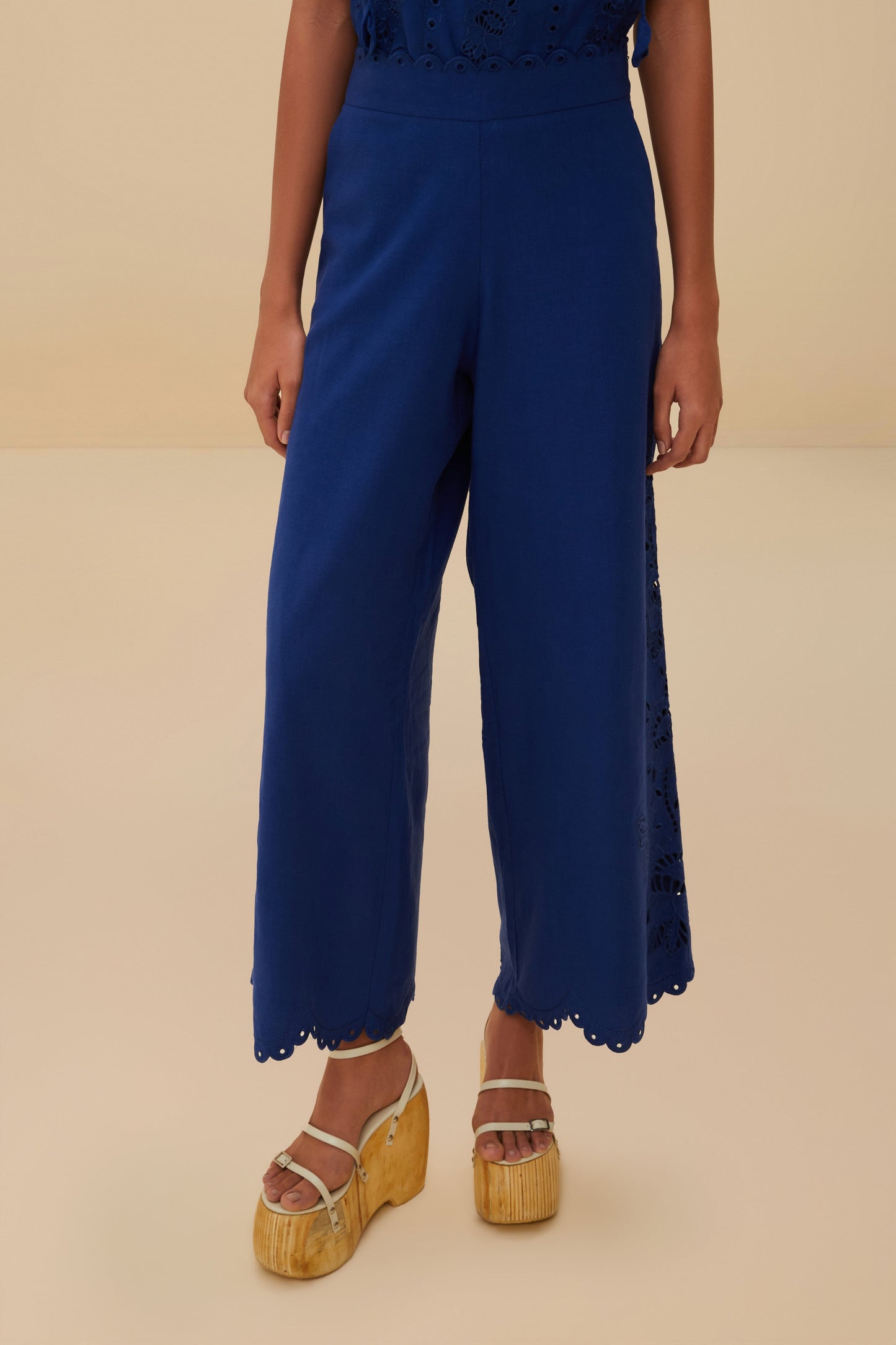 Pantalones Richelieu azules LENZING™ ECOVERO™ Euroflax™