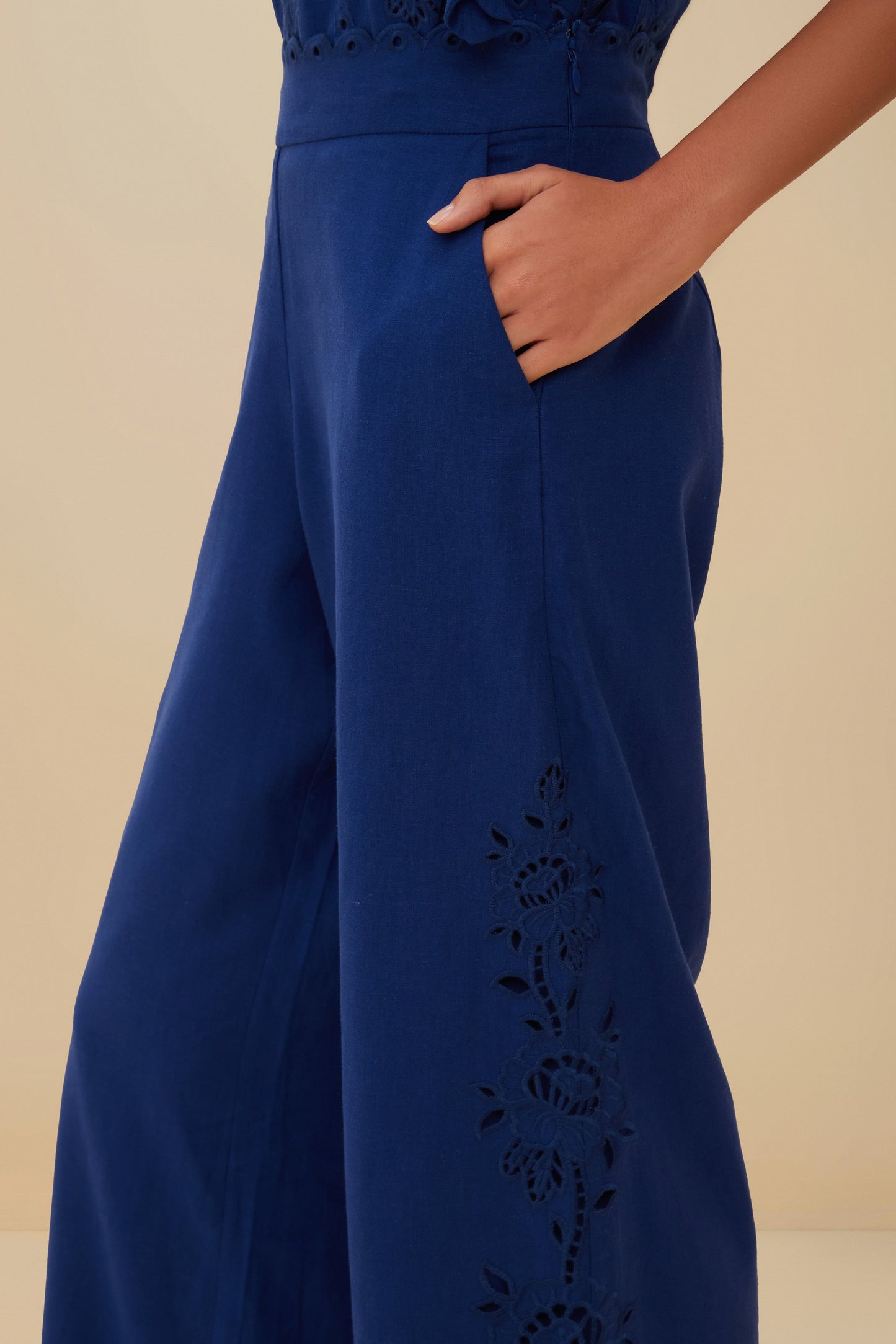 Pantalones Richelieu azules LENZING™ ECOVERO™ Euroflax™