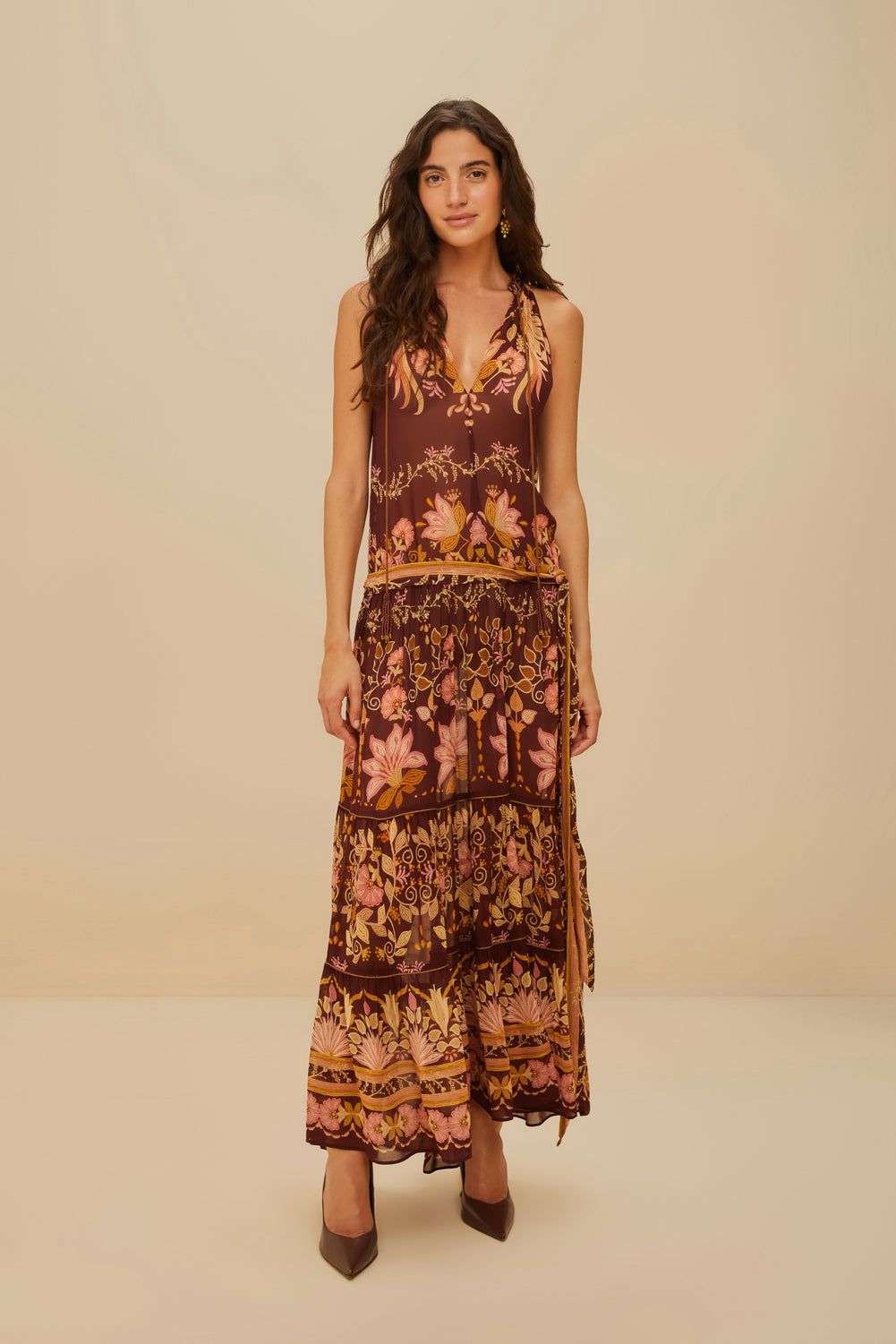 Maxi Vestido Bella Borgoña