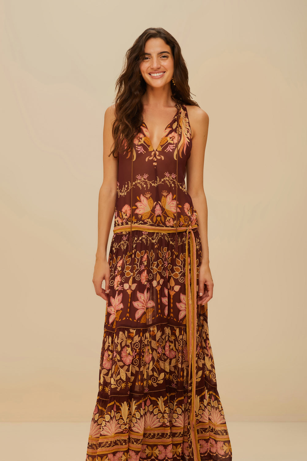 Maxi Vestido Bella Borgoña