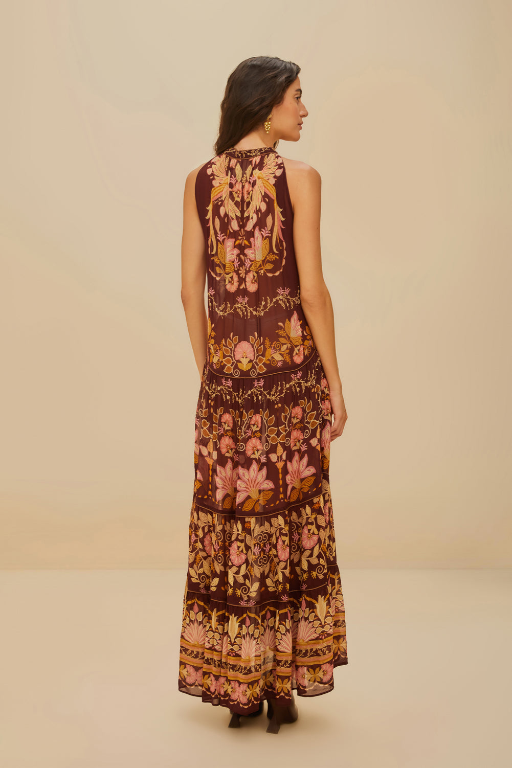 Maxi Vestido Bella Borgoña