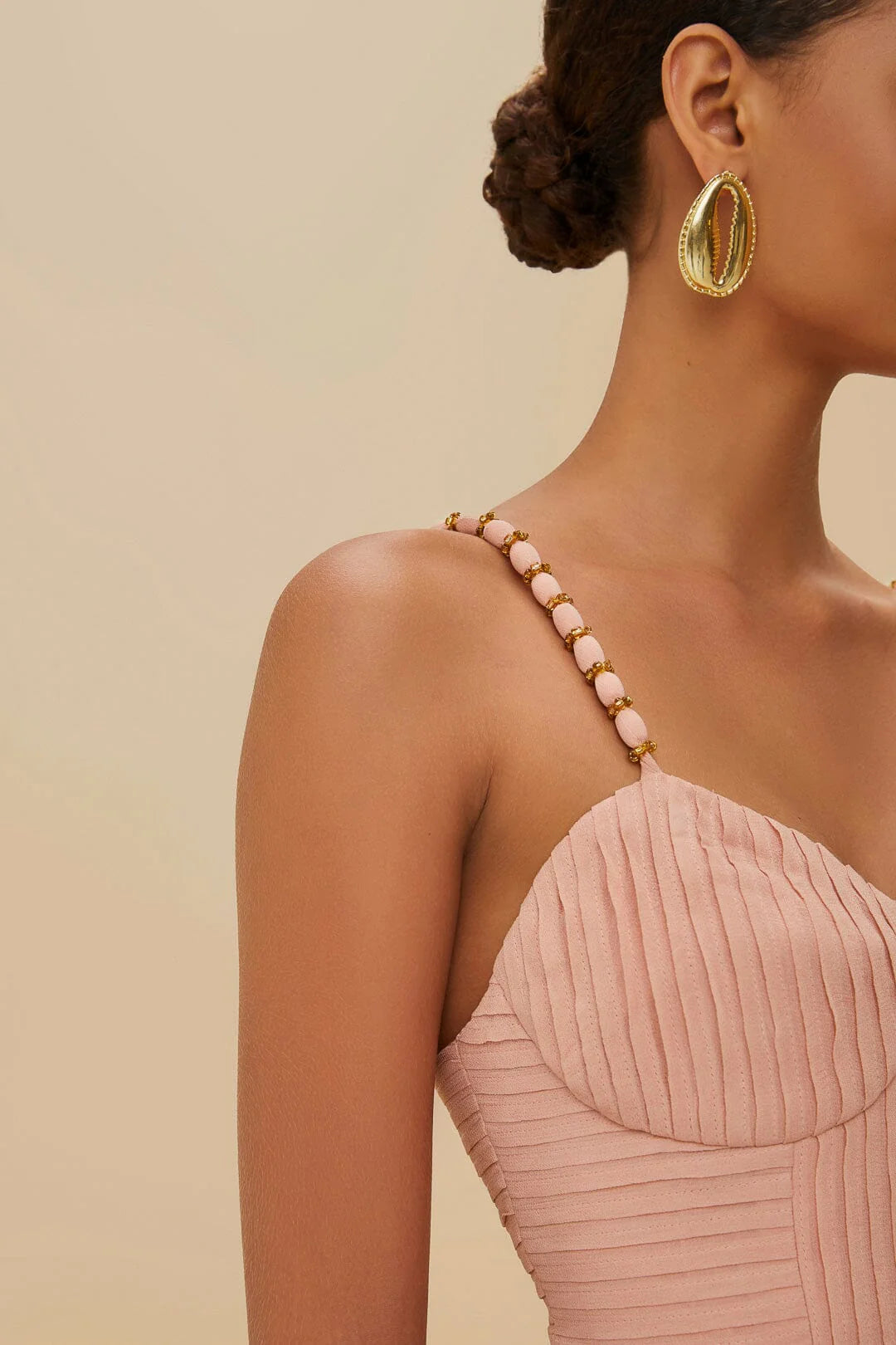 Top corsé rosa