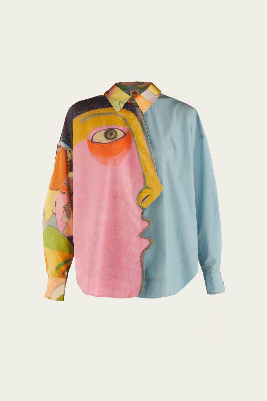 Ana Leovy Farm Rio Crowded Series Drawing Multicolor Long sleeeve Shi