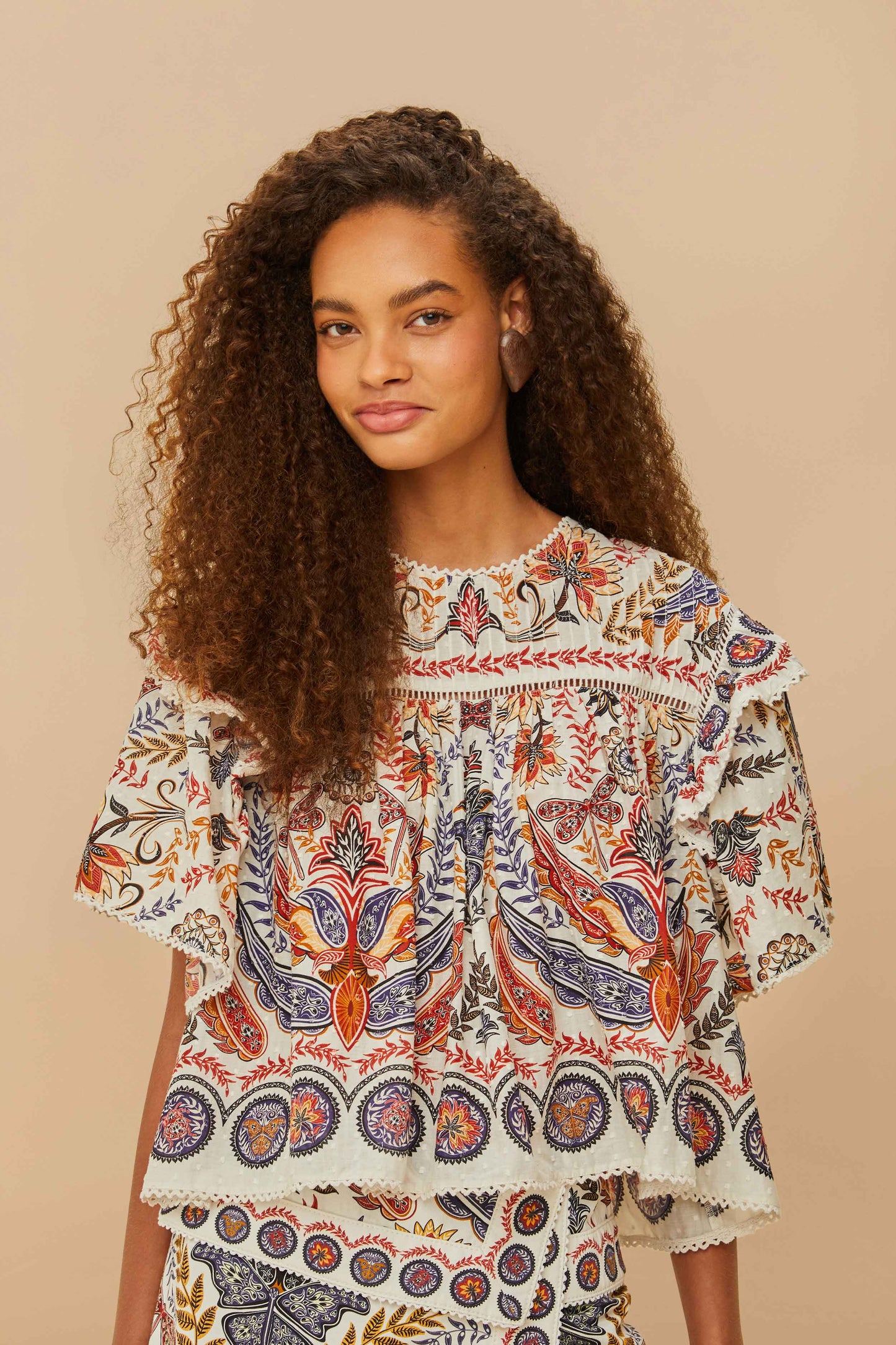 Blusa de encaje Boho Glam de Off-White