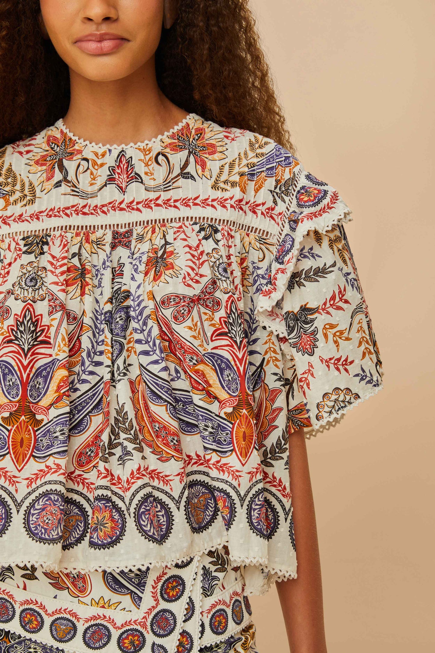 Blusa de encaje Boho Glam de Off-White