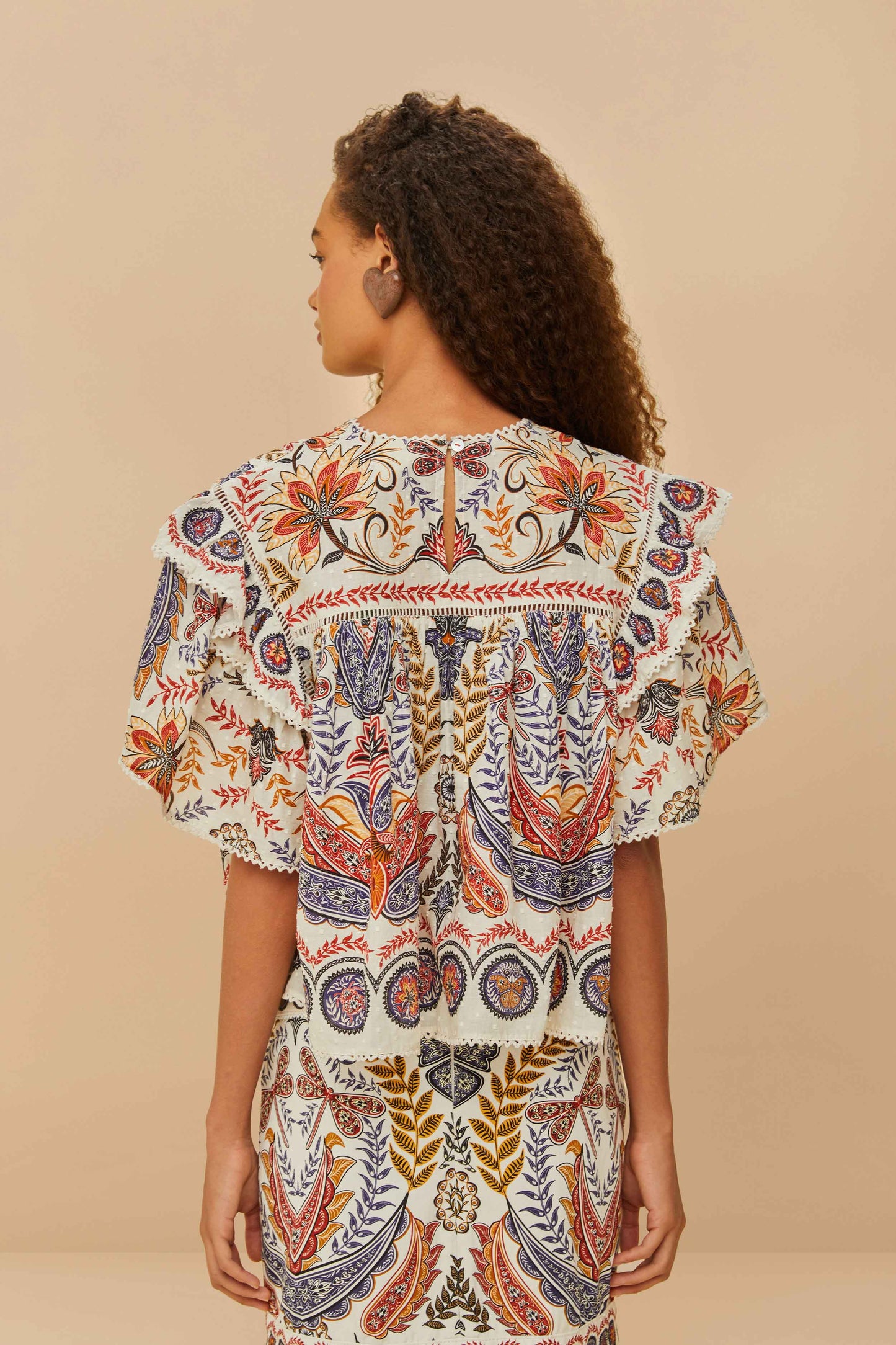 Blusa de encaje Boho Glam de Off-White