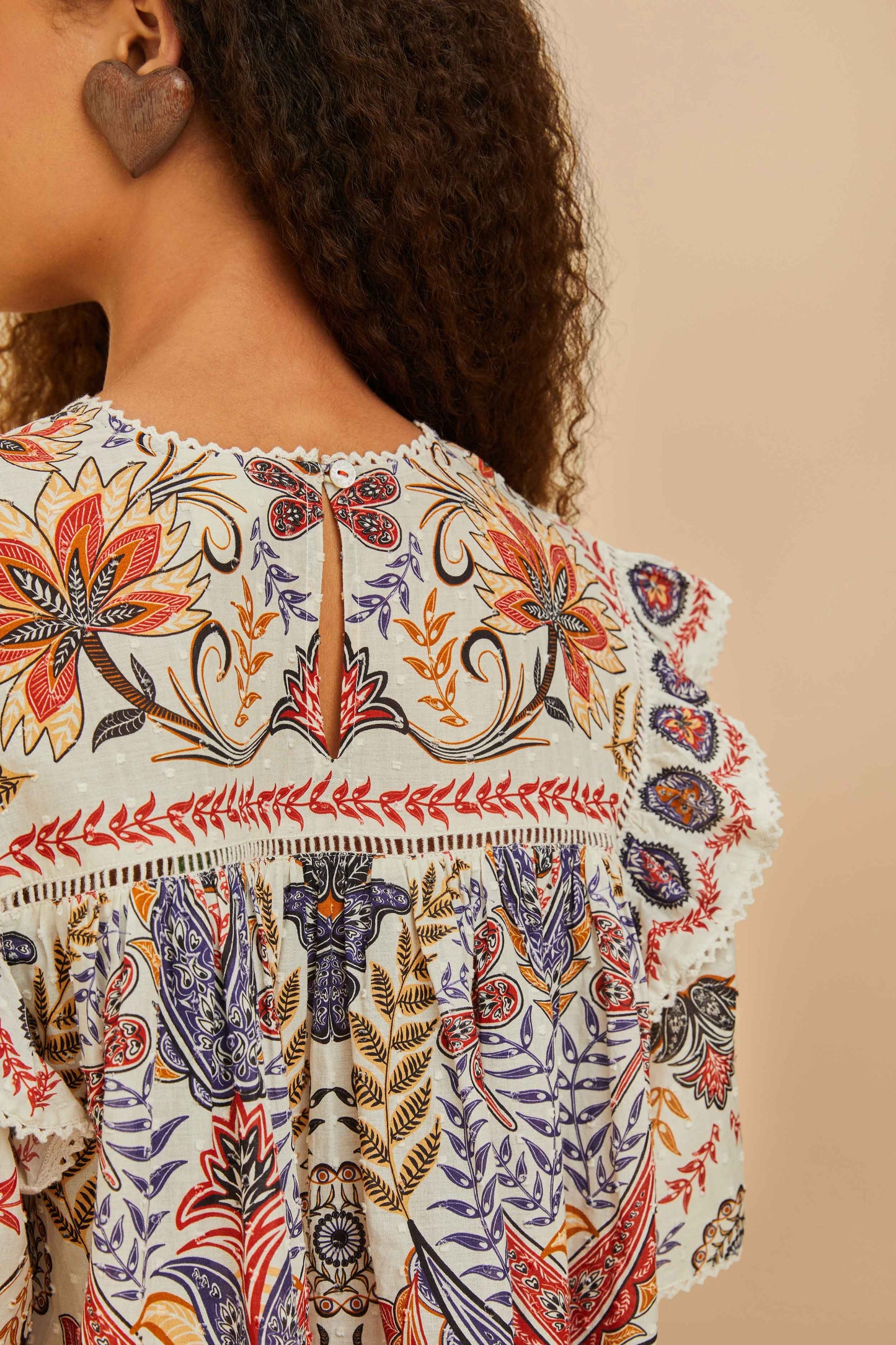 Blusa de encaje Boho Glam de Off-White