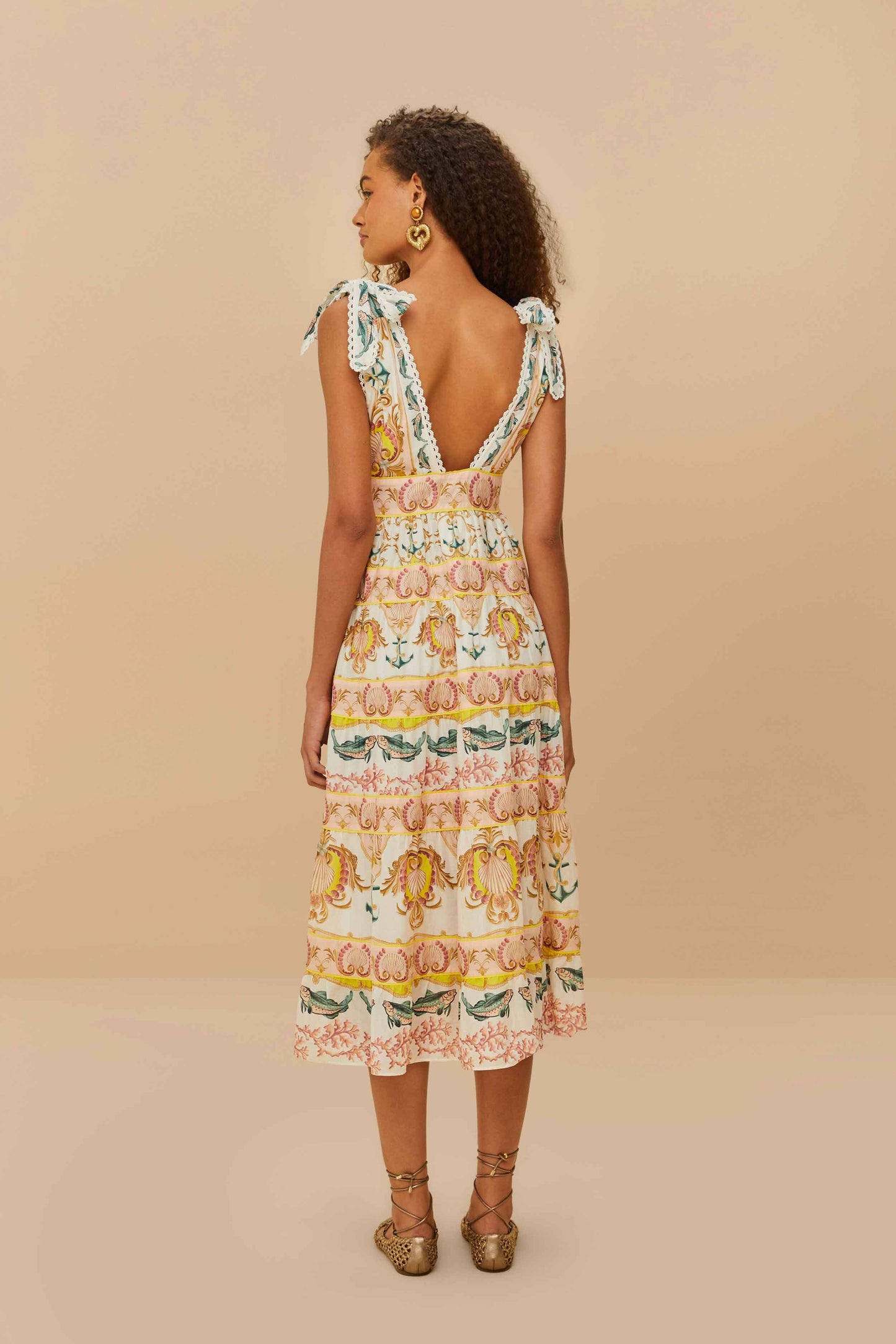 Vestido midi Off-White Maritime Magic