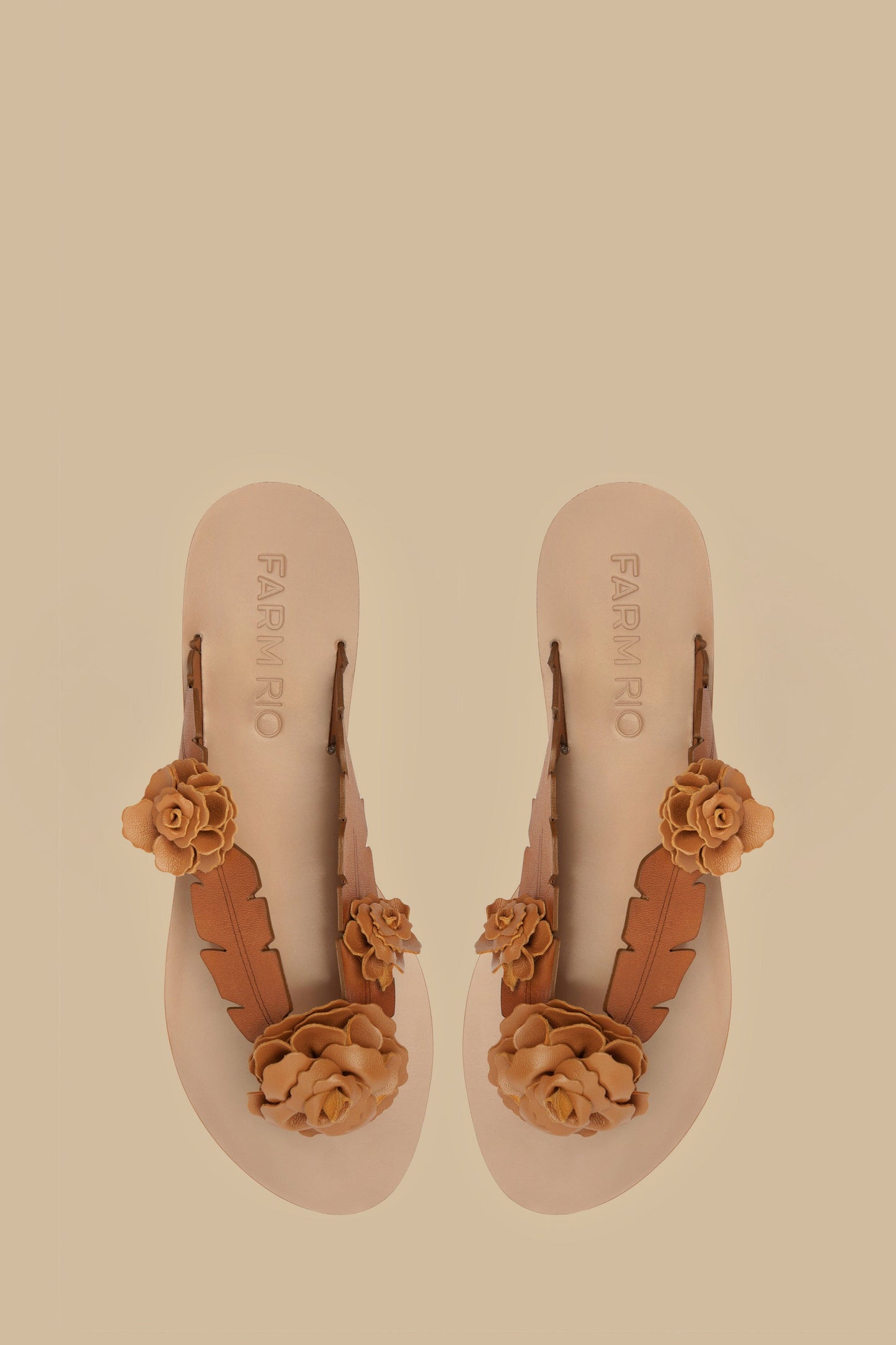 Sandalia plana Tan Blooming