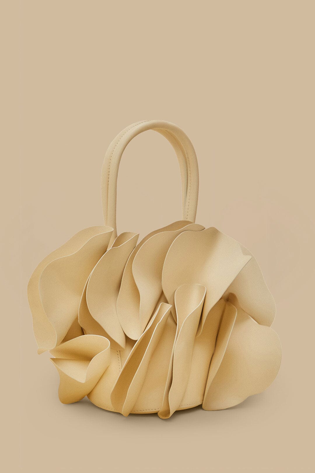 Bolso flor de piel marfil