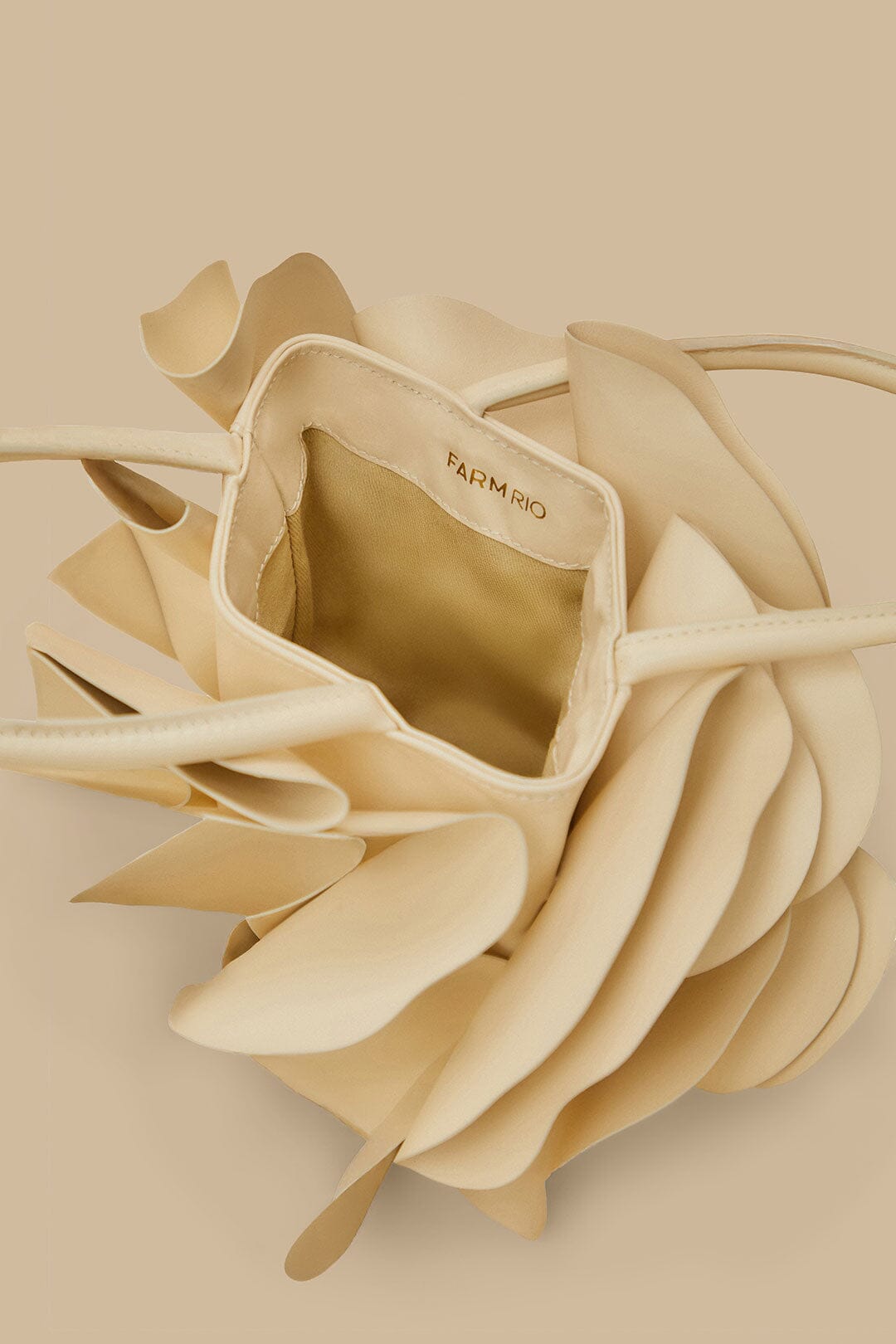 Bolso flor de piel marfil