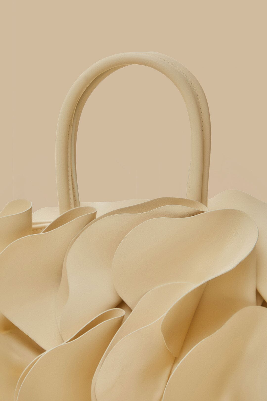 Bolso flor de piel marfil