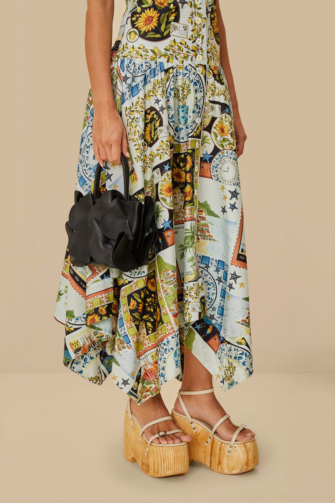 Bolso flor de piel negro