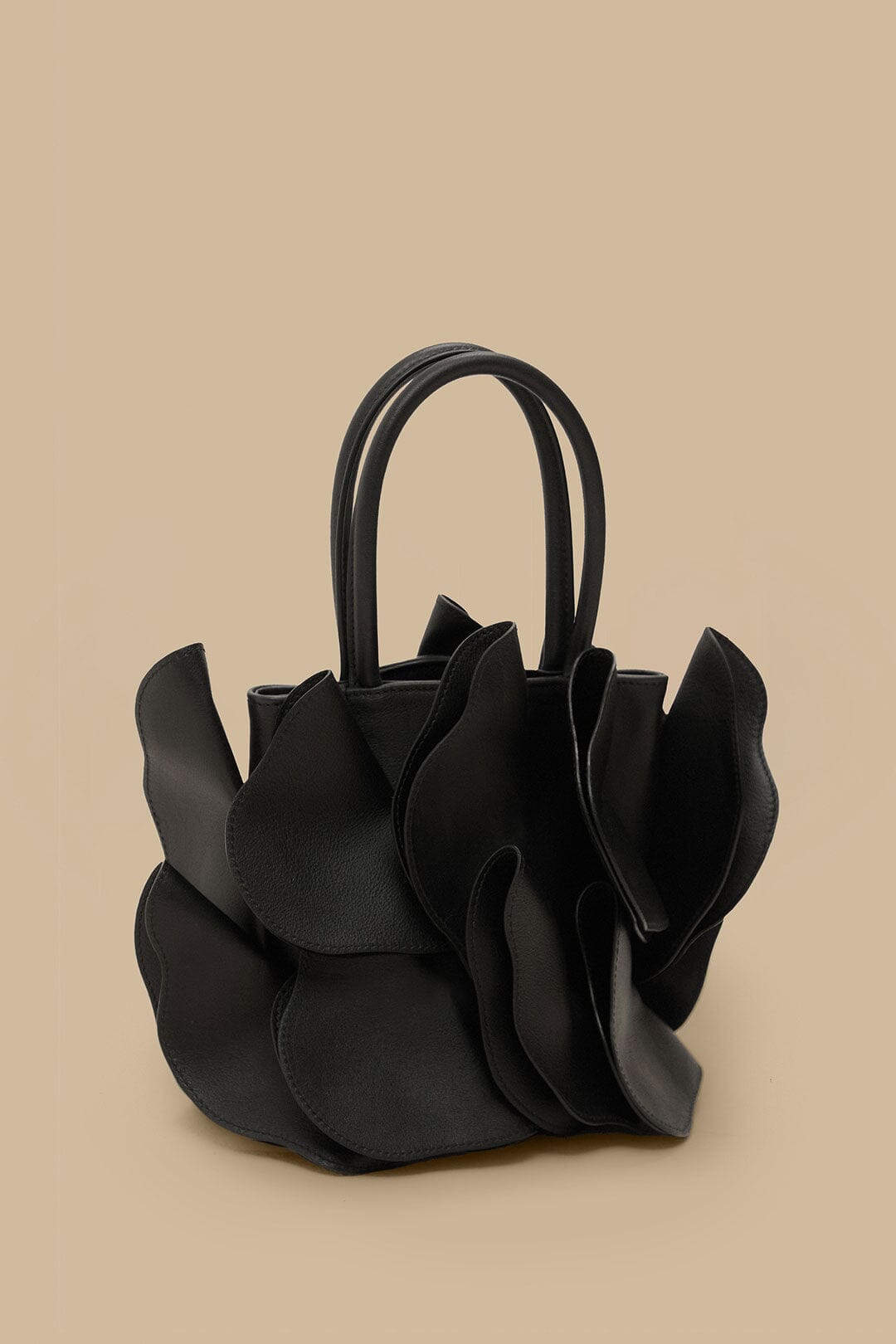 Bolso flor de piel negro