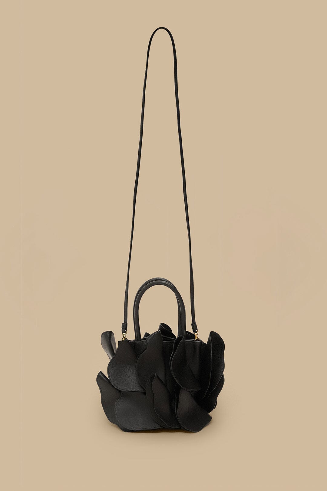 Bolso flor de piel negro