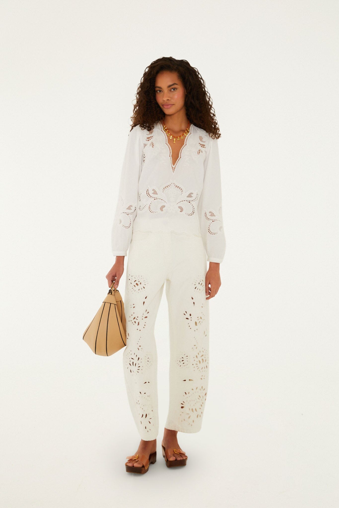 Pantalón de Sarga Blanco Richelieu