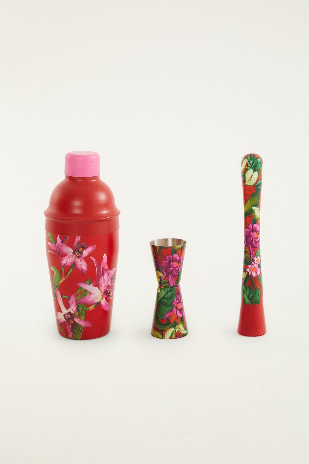 Conjunto floral rojo Shake Joy Up