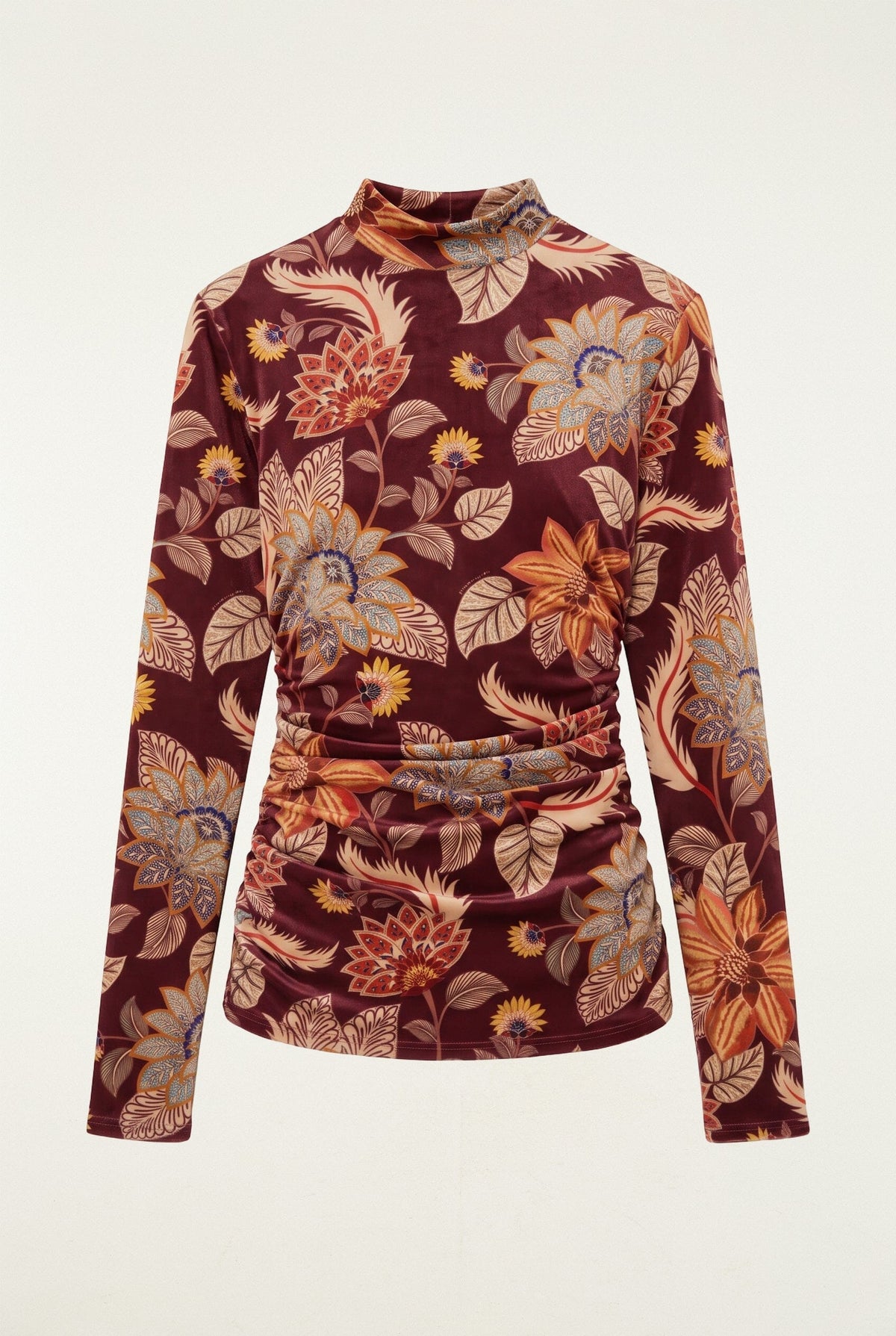 Blusa de jersey de terciopelo Delhi Floral