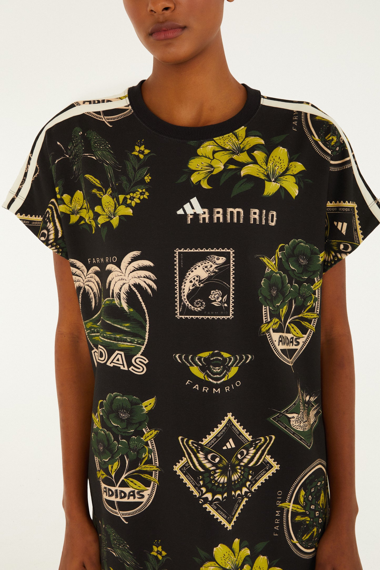 LABEL GARDEN BLACK ADIDAS T DRESS